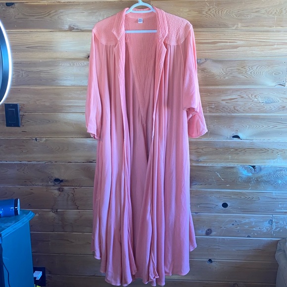 VINTAGE CORAL DUSTER - Picture 1 of 4